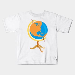 Globe of the World With America Retro Kids T-Shirt